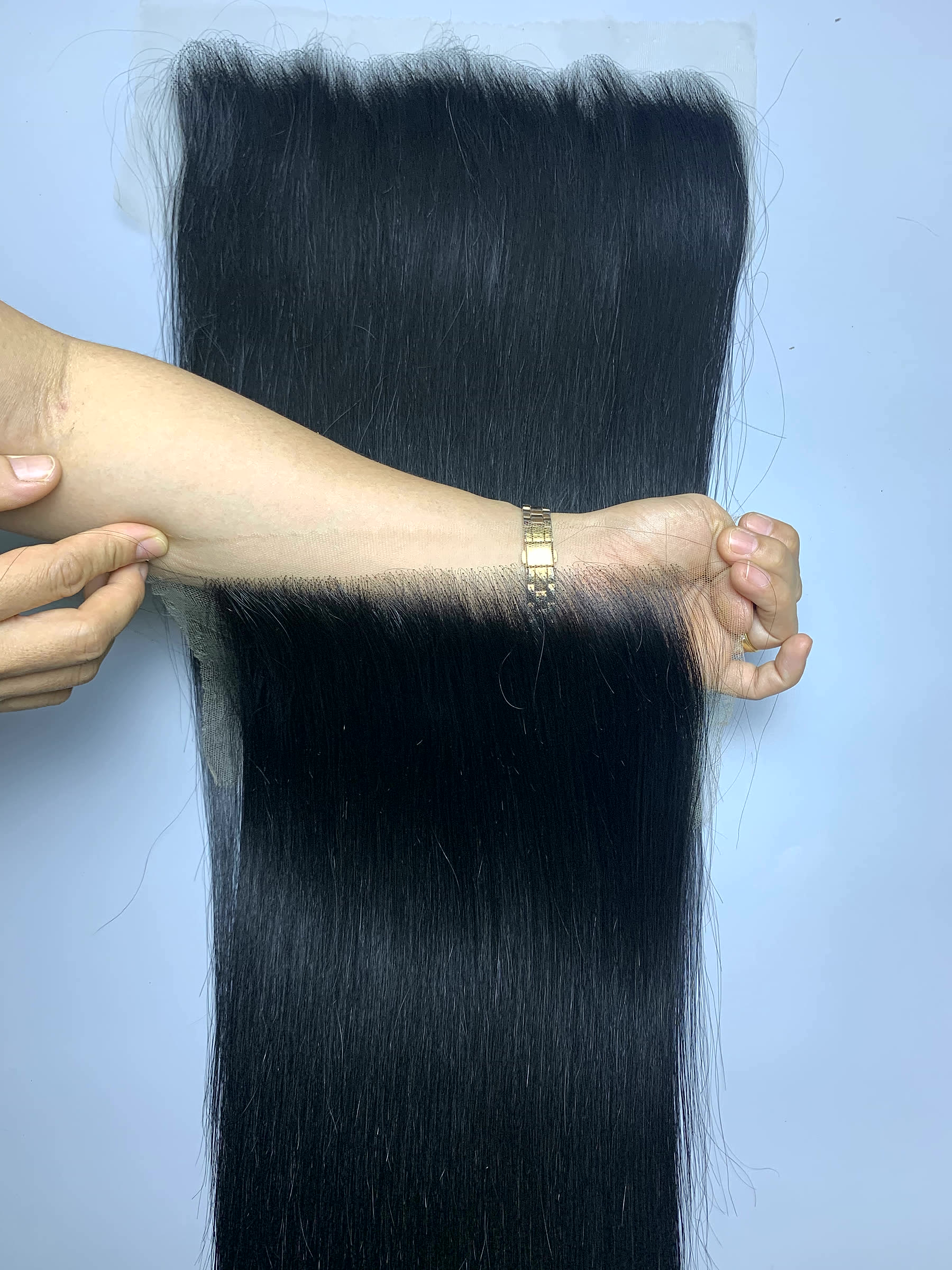 20 Inch Raw Hair Lace Frontal 13x4 Bone Straight HD Lace Wholesale 3 raw hair lace frontal 13x4 close up view 3
