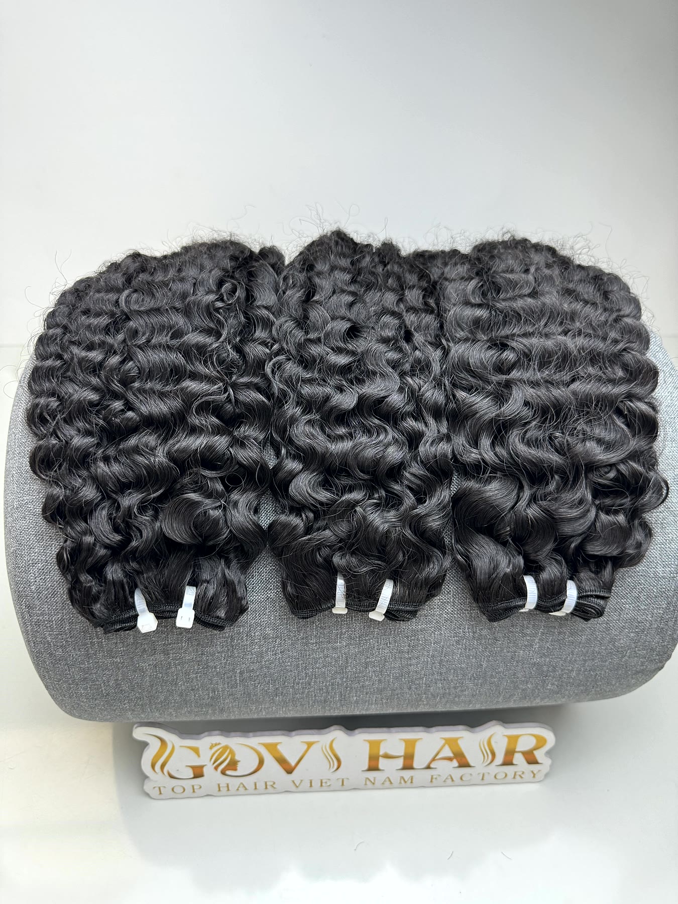 22 Inch Burmese Curly Bundles Raw Vietnamese Hair Double Drawn 2 Burmese curly bundles 22 inch raw weft close
