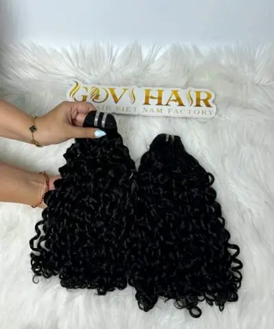 Pixie curly hair bundles 20 inch in hand