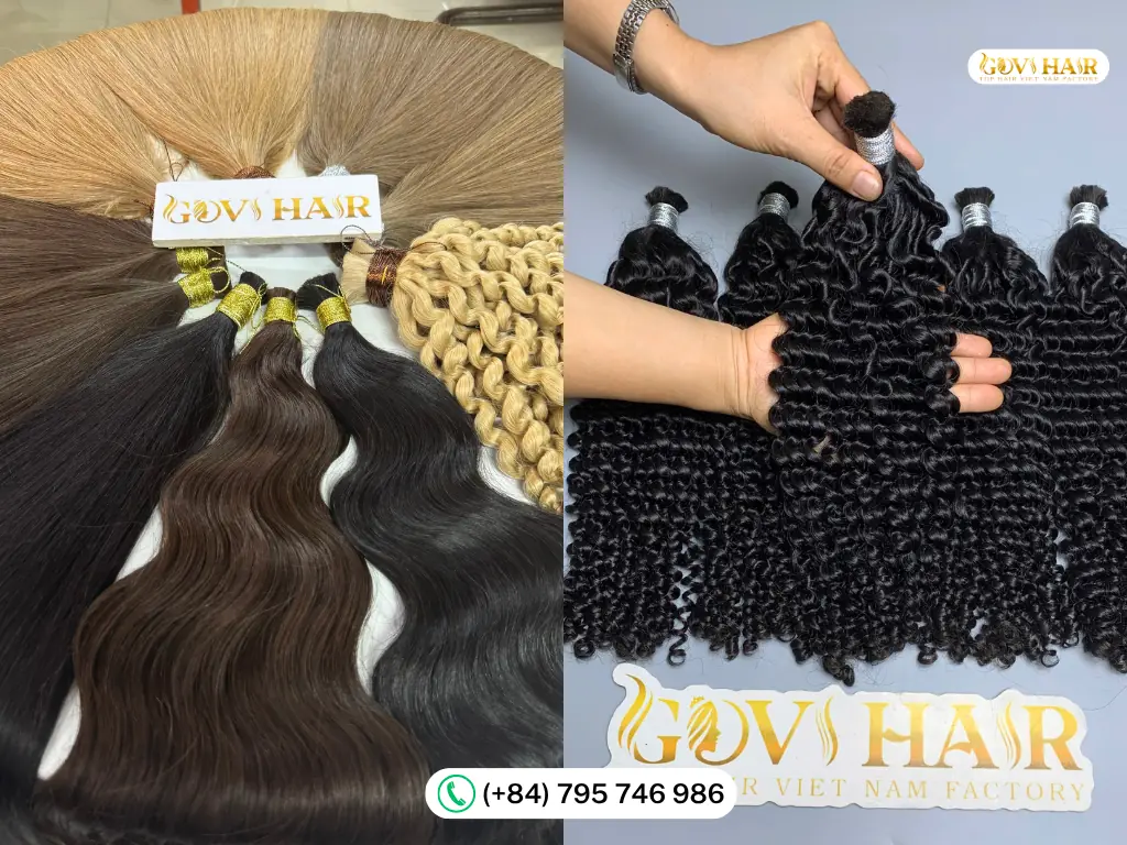 Natural curl vs steam-set wholesale curly bulk hair