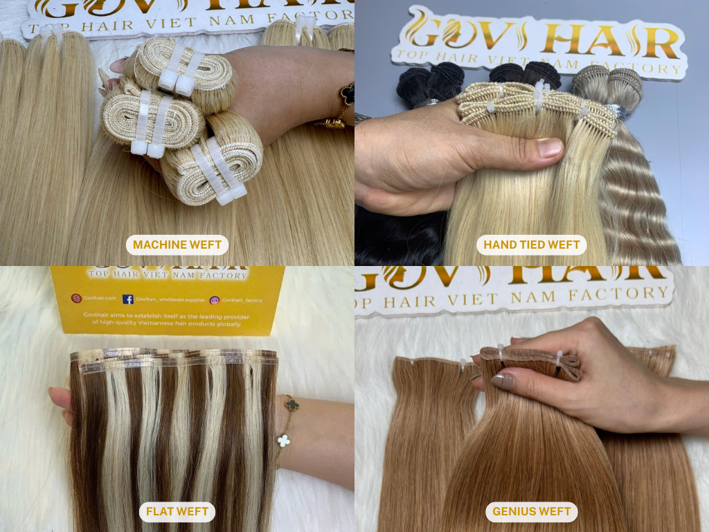 Wholesale weft hair extensions suppliers - four weft types