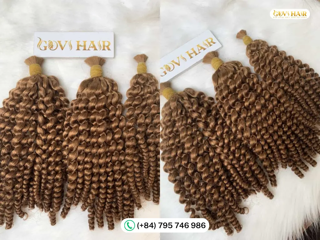 Afro kinky bulk hair bundle with no weft