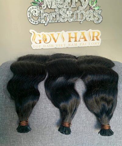 Flat keratin bonds on wavy K tip extensions