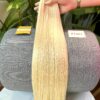 24 inch lightest blonde hair extensions hand held