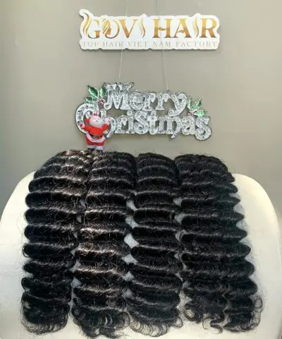 Raw deep wave bundles 26 inch laid flat