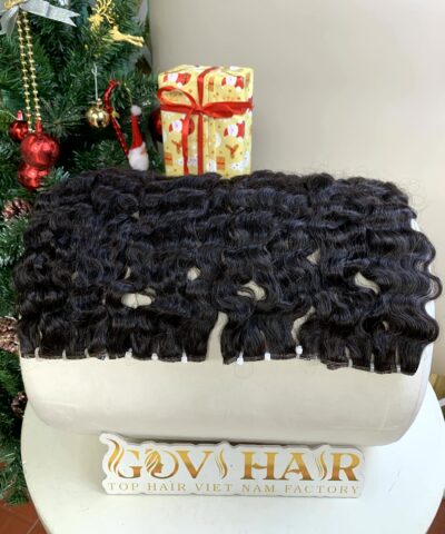 Curly weft extensions #2 dark brown wefts