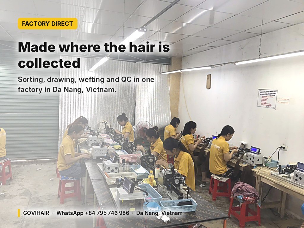 Govihair wholesale hair factory in Da Nang