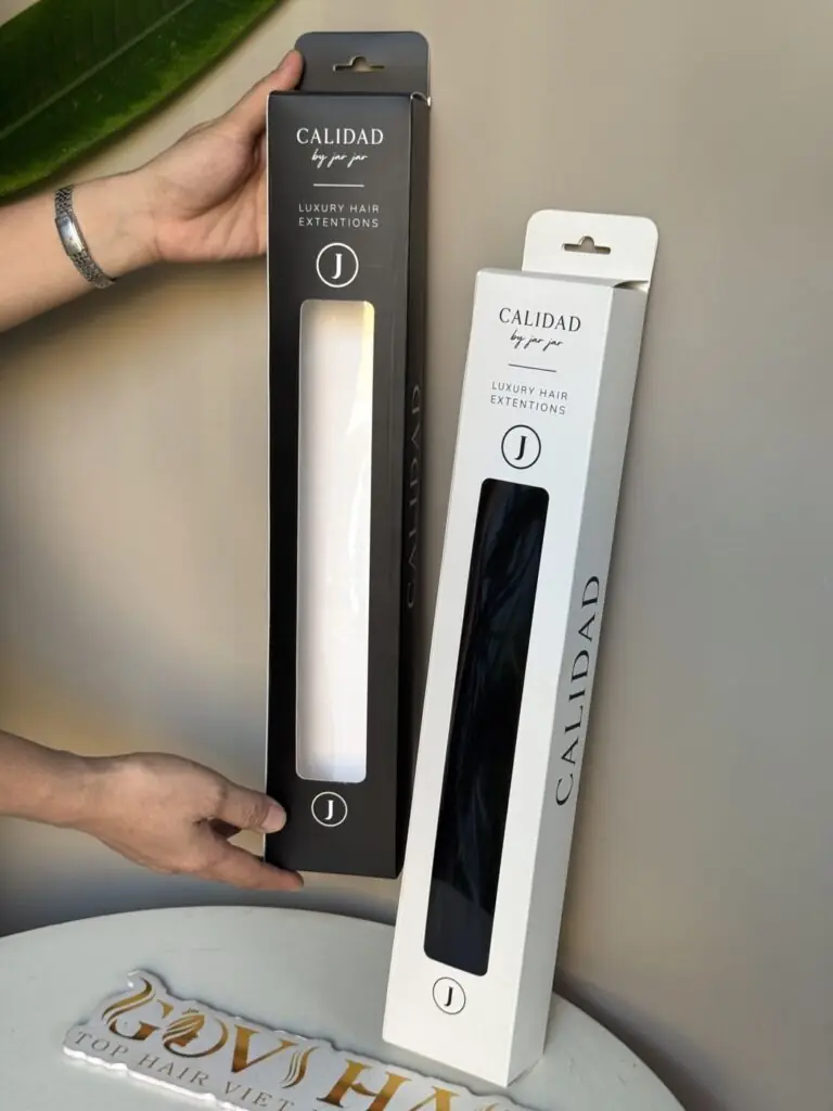 Client box with hanger tab for salon retail display