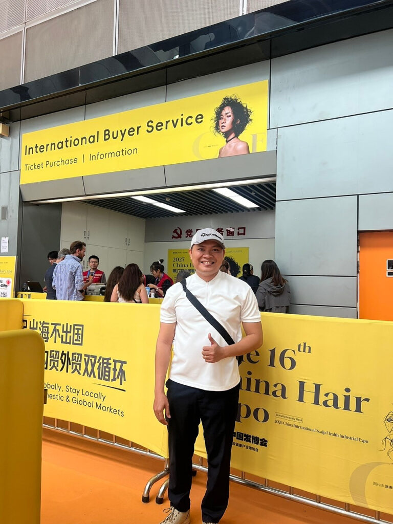 Tommy Huynh, CEO of Govihair, at the 16th China Hair Expo, 2026