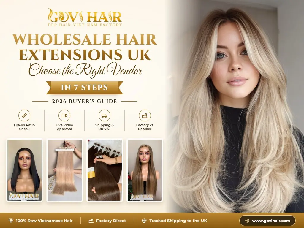 Wholesale hair extensions UK vendor guide in 7 steps