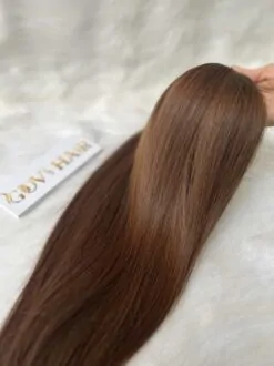 Straight Bulk Human Hair for Braiding Smoke Color 7 Bone Straight in Smoke Color