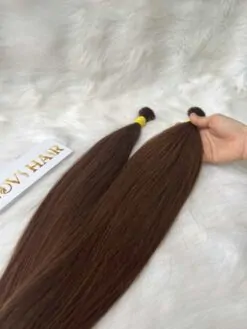 Straight Bulk Human Hair for Braiding Smoke Color 9 Bone Straight in Smoke Color