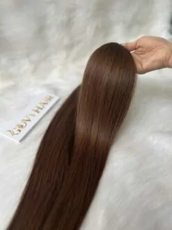 Straight Bulk Human Hair for Braiding Smoke Color 8 Bone Straight in Smoke Color