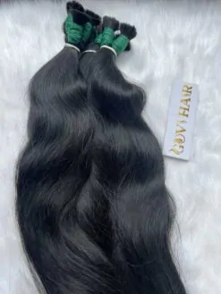 Straight Bulk Human Hair for Braiding Natural Color