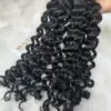 Deep Curly Bulk Human Hair for Braiding 20 Inch #1 Jet Black Color