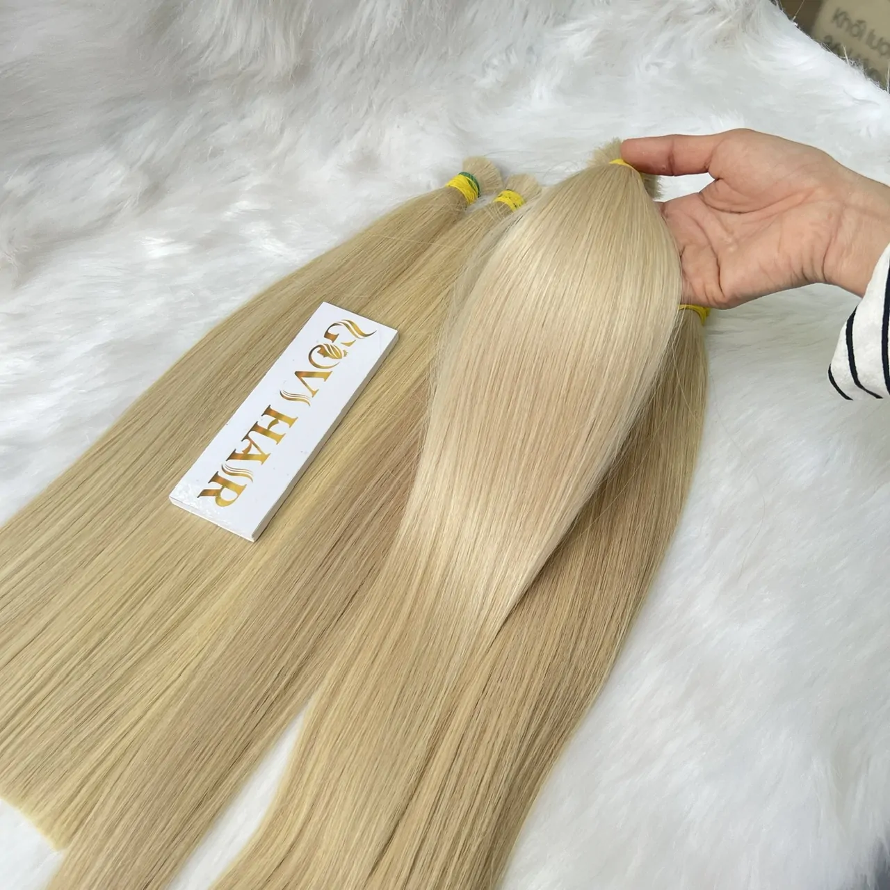 Straight Bulk Human Hair for Braiding Light Blonde Color 2 Natural Straight Bulk Human Hair Light Blonde Color Raw Vietnamese Hair