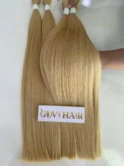 Natural Straight Human Hair Bulk Hair #613c Color Raw Vietnamese Hair