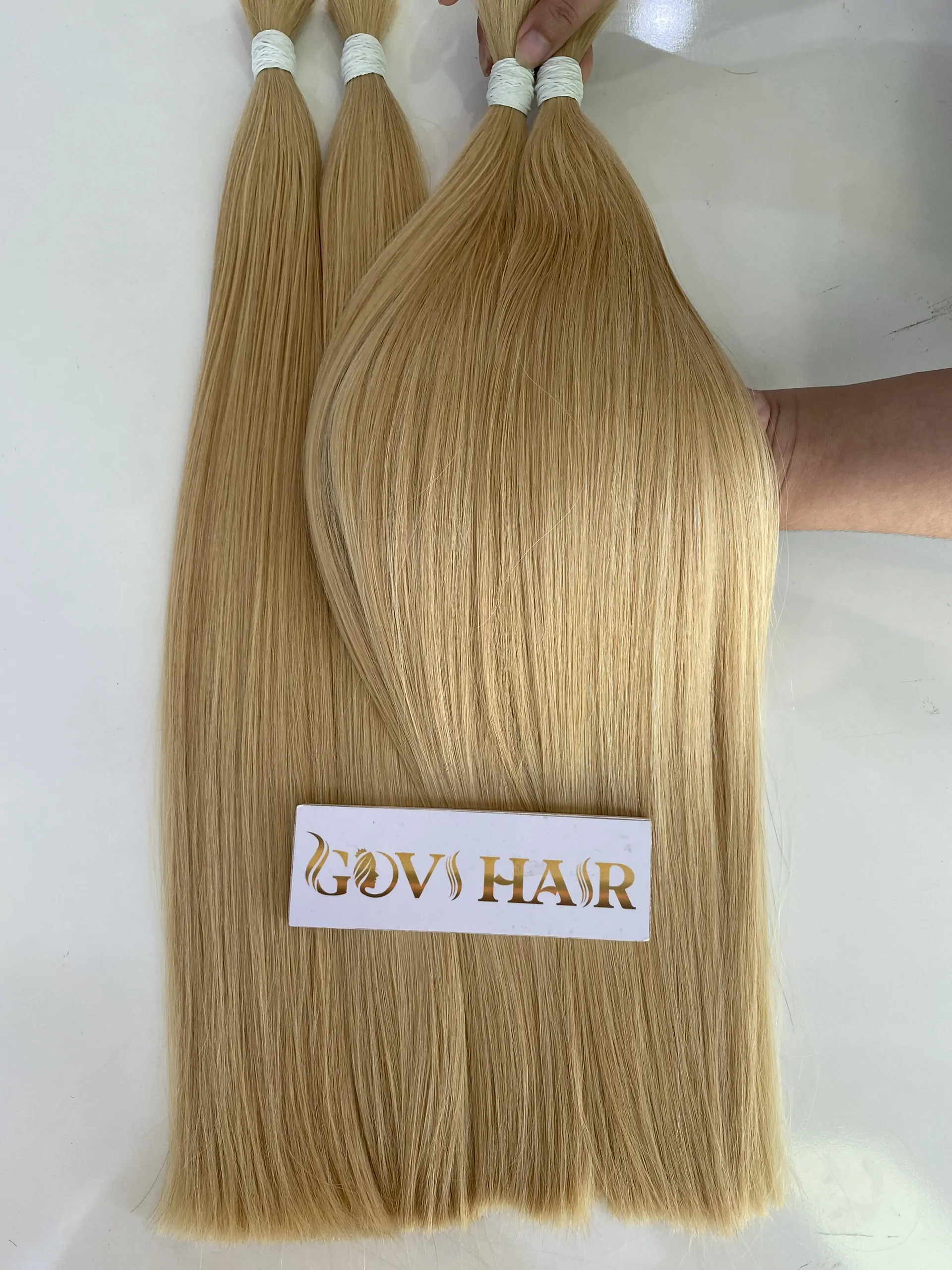 Natural Straight Human Hair Bulk Hair #613c Color Raw Vietnamese Hair