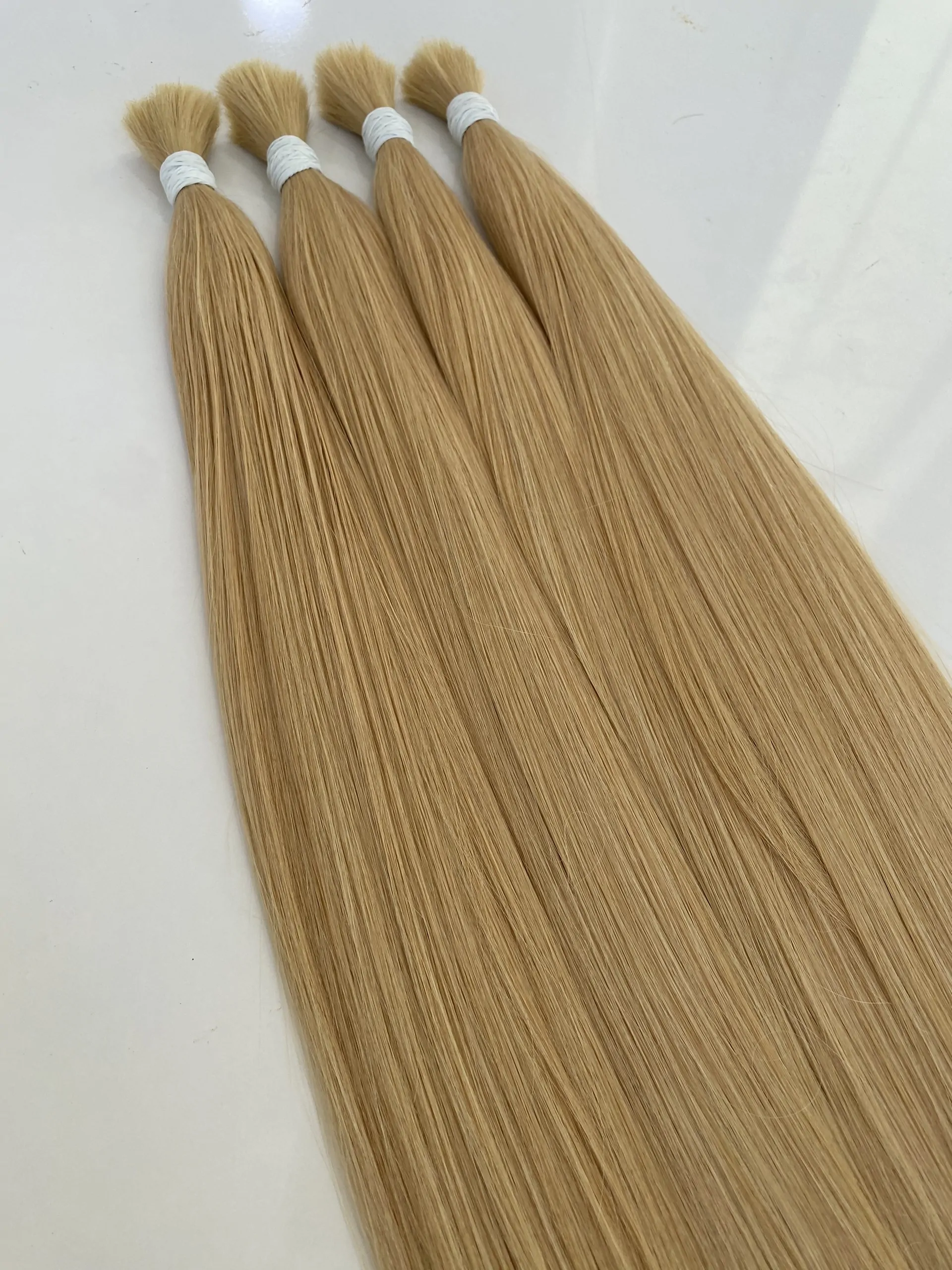 Natural Straight Human Hair Bulk Hair #613c Color Raw Vietnamese Hair