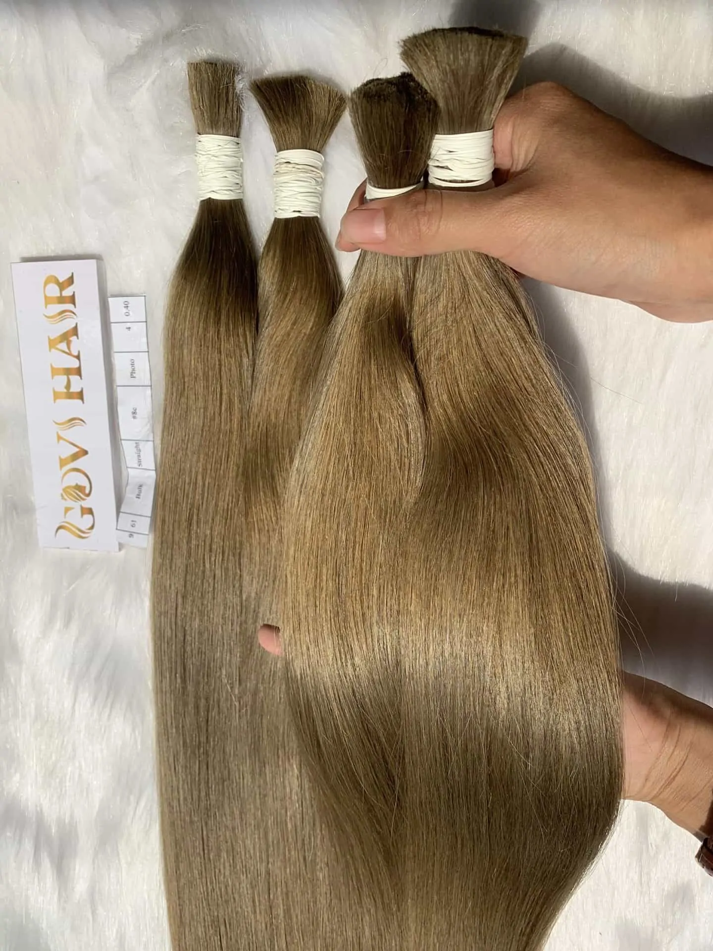 Straight Bulk Human Hair for Braiding 8c Color