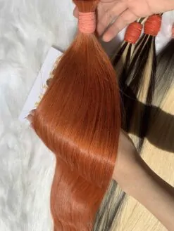 No Tangles Hair with a Straight Orange Color