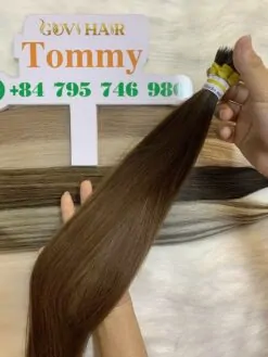 Straight Mocha Meilt Nanoring Hair Extension