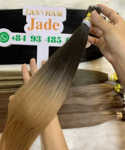20 Inch Straight Smoke Color Nano Ring Hair Extensions Raw Hair 10 Straight Smoke Nanoring Hair Extension
