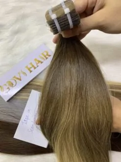 Straight Scandivian Blonde Keratin Tape