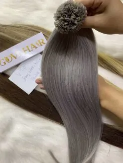 Super Smooth Hair Product Straight Grey Color V Tip