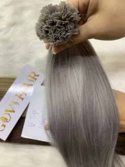 Super Smooth Hair Product Straight Grey Color V Tip