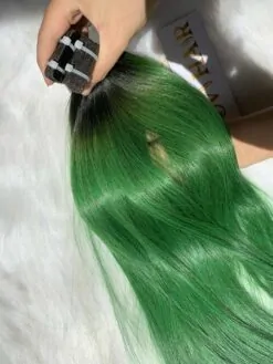 Bone straight Ombre Color Tape Hair Extensions