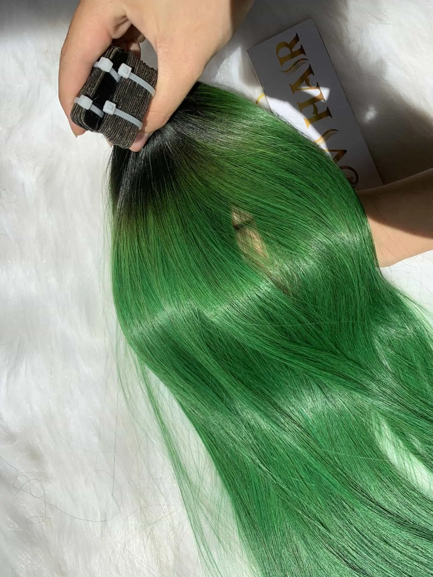 Bone straight Ombre Color Tape Hair Extensions