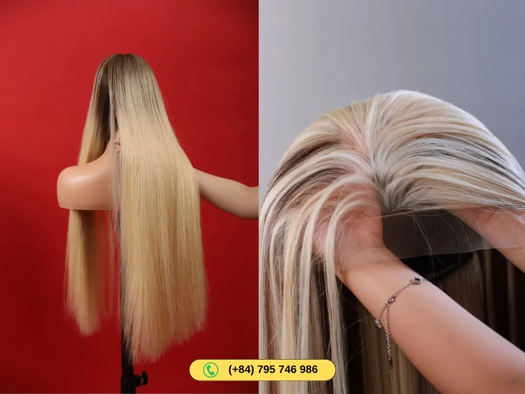 Govihair’s human hair closure wigs mix piano color