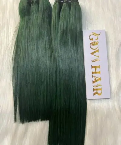 Bone straight Green Weft