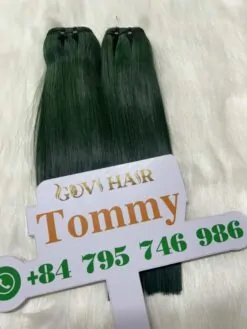 Bone straight Green Weft