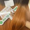 Bone Straight Ombre- Brown/Orange Weft Bone Straight