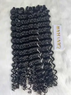 Raw Vietnamese Hair Tiny Ocean Wavy 1B- Natural Color Weft Curly