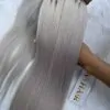 Vietnamese Raw Hair Bone Straight Grey Weft Bone Straight