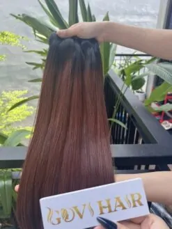 Bone Straight Ombre Brown Weft