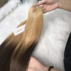 Bone Straight Ombre Brown Weft /Closure