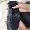 Bone Straight Dark Blue Weft