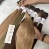 Bone Straight Machine Weft Hair Extensions 24 Inch #16 Medium Blonde Color Factory Price 8 Bone Straight #16 Color Weft