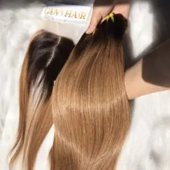 Celebrity Choice Bone Straight Ombre Color Weft