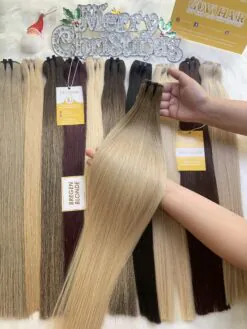 Weft-hair-bregen-blonde-color