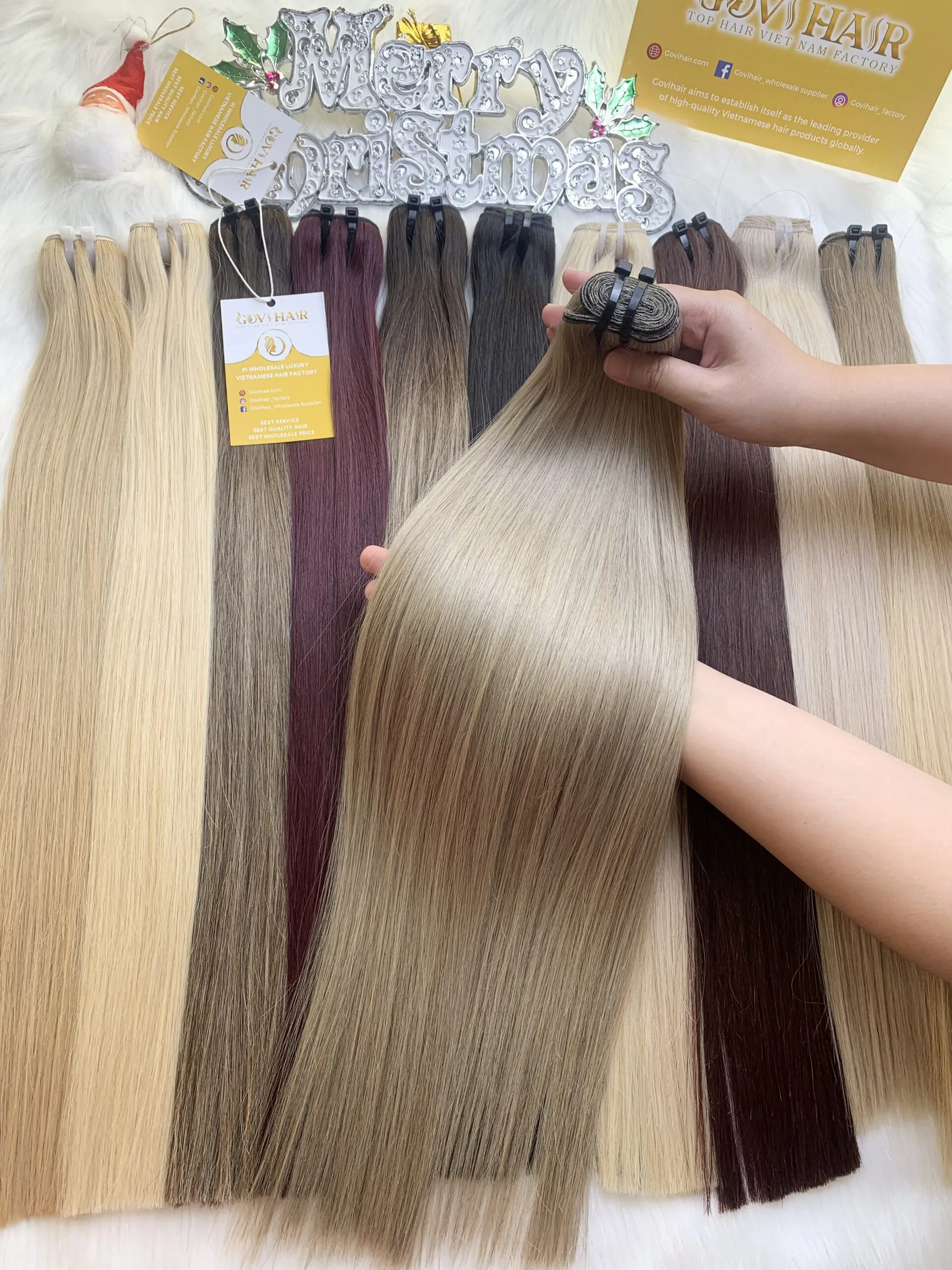 Weft-hair-grey-color
