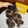 Body Wavy Machine Weft Hair Extensions Mix Piano Color