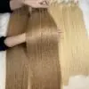 Bone Straight Machine Weft Hair Extensions 26 Inch #5 Light Brown Color