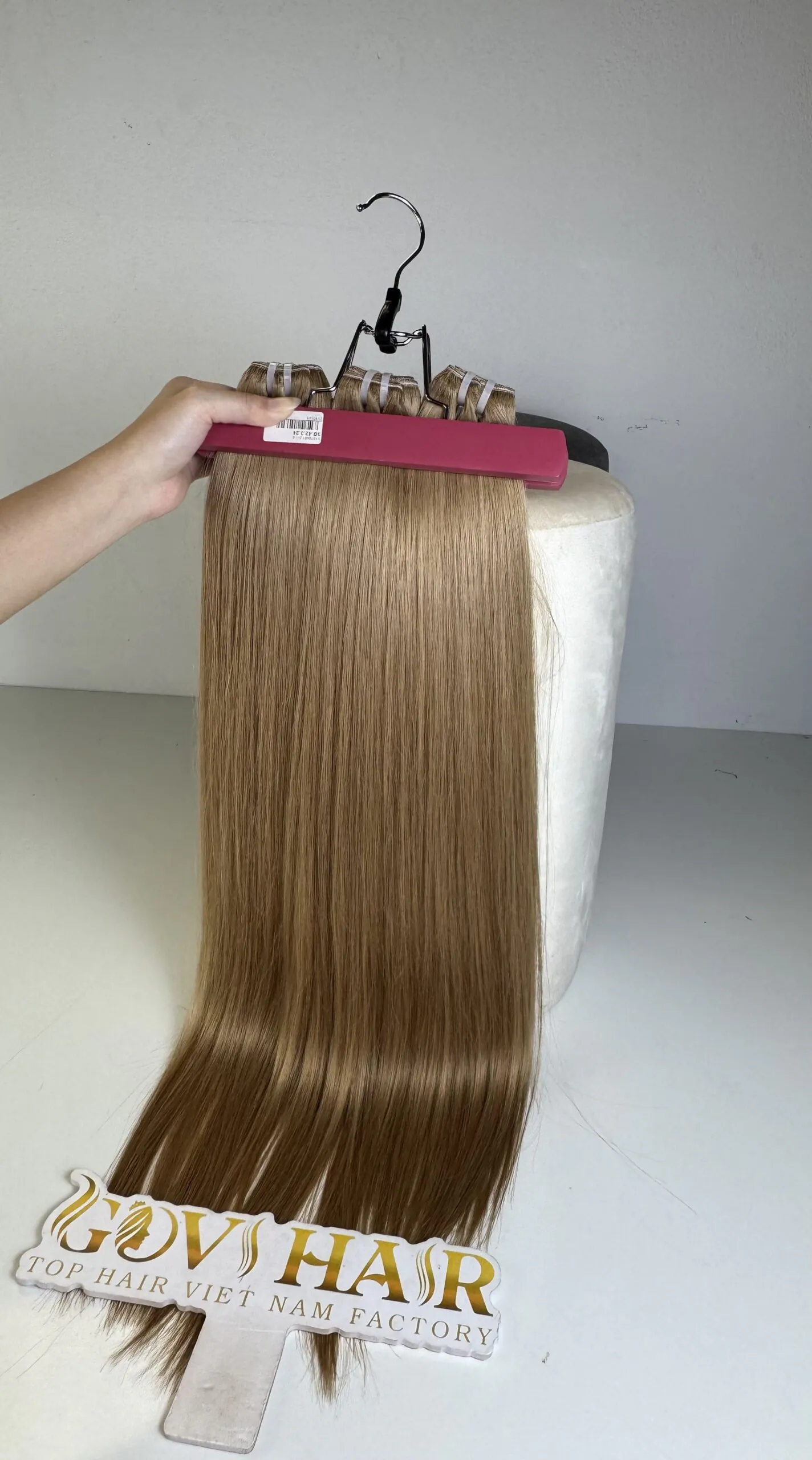 Bone Straight Machine Weft Hair Extensions 26 Inch #5 Light Brown Color 3 Bone Straight Machine Weft Hair Extensions 26 Inch #5 Light Brown
