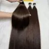 Bulk Human Hair for Braiding 20 Inch #5 Light Brown Color