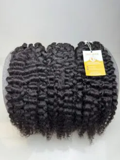 Burmese Curly Machine Weft Hair Extensions 24 Inch #1B Natural